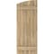 Ekena Millwork Americraft 6-Board (2 Batten) Wood Joined Board-n-Batten Shutters w/Ellipt Top, ARW101BE621X77UNH, PR ARW101BE621X77UNH - alternate 2